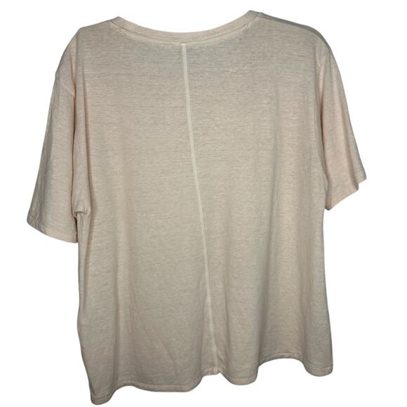 Wrap London Round Neck Short-Sleeve Tee Women's Size 8 Hemp Cotton Off White - Picture 2 of 6